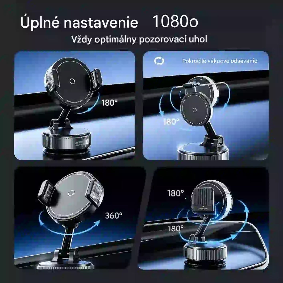 1 kus za 22 € ✨💪 Nastaviteľný magnetický držiak do auta s prísavkou, univerzálny pevný magnetický držiak na telefón, doplnok do interiéru auta