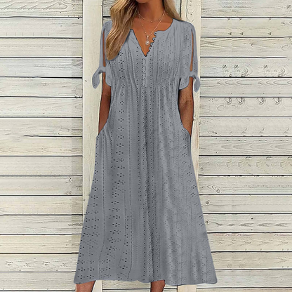 【🏆Hotovo predávaný produkt】👗Jednoduché a nádherné jednofarebné šaty