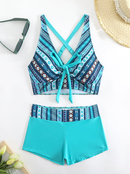 🏊‍👙 Costum de baie elegant, mărime mare, cu imprimeu