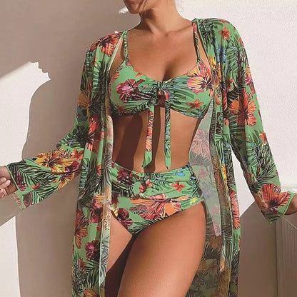 🔥Top hit【Zľava 50%】 ☀️👙【S-2XL】2026 Nová trojdielna letná plavková súprava