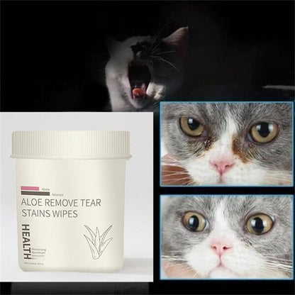 🐕🐈Čistiace obrúsky na škvrny od očí domácich zvierat 🔥Odstraňuje škvrny od sĺz🔥