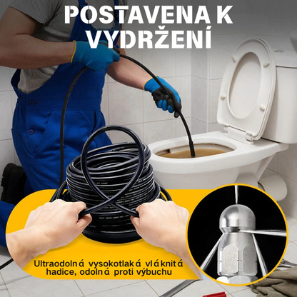 🔗Nástroj na čistenie odpadu s pripojením k autoumyvárni 🚰Čistič odpadu do kúpeľne/kuchyne 🧹Vysokotlakový vodný prúd pre rýchle uvoľnenie, odolný voči vysokému tlaku a nepriepustný 💧Nevyhnutnosť v každej domácnosti