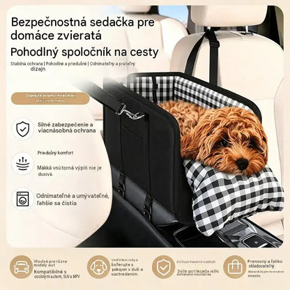 🐶 Užite si teraz 50% zľavu! 🎁 Prenosný vyvýšený sedák pre psov do auta, vrátane bezpečnostného pásu a polstrovaného prepravného boxu pre domáce zvieratá.