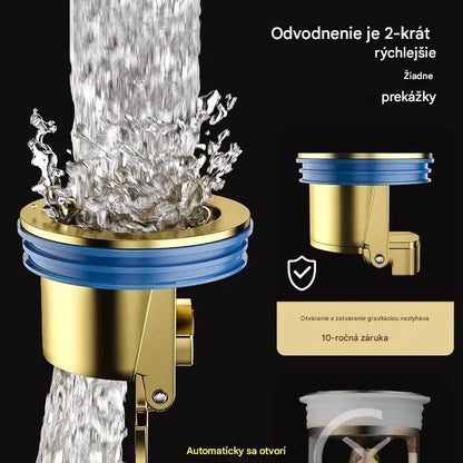 🔥50% OFF🔥 Univerzálny mosadzný podlahový odtok s protizápachovým deodorizačným jadrom 🚿✨