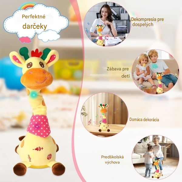 🦒👼Interaktívna plyšová žirafa, 🎵roztomilý malý spoločník, ktorý si s vami bude spievať.