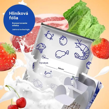 🍲✨【Balenie 30 kusov】💥Antibakteriálne hliníkové fóliové vrecká – super pohodlné použitie, vynikajúci účinok uzamknutia sviežosti.【10 malých + 10 stredných + 10 veľkých】