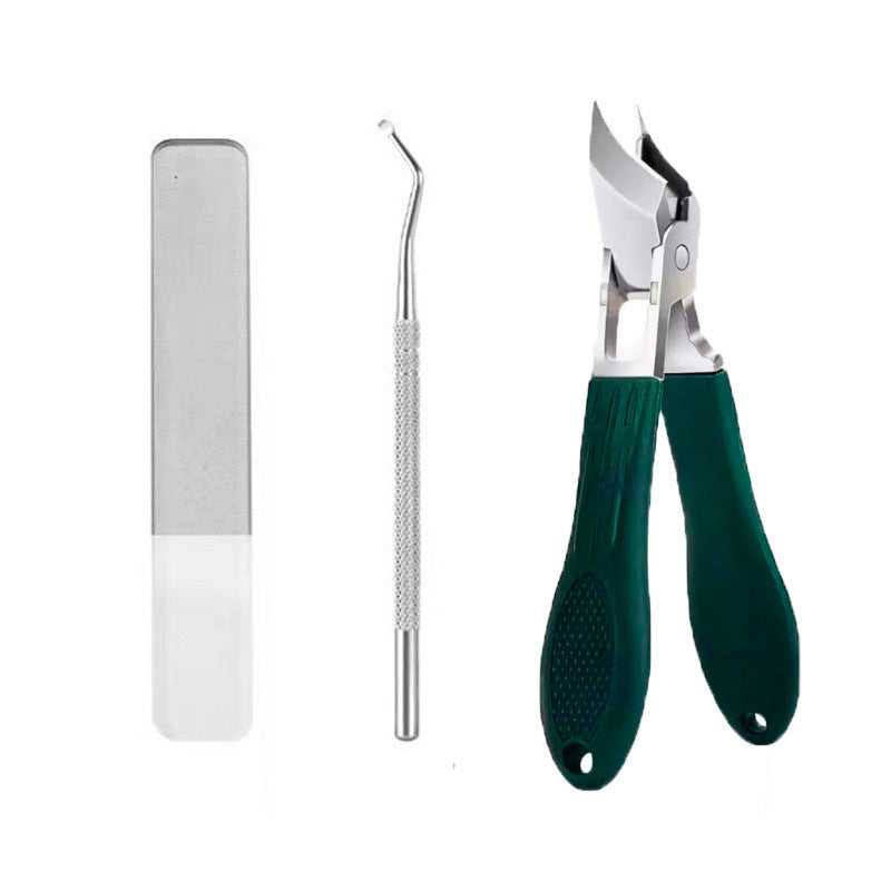 🔥Oferta 2026🔥 Cortaúñas antisalpicaduras con borde inclinado de 25° (juego de 3 piezas)