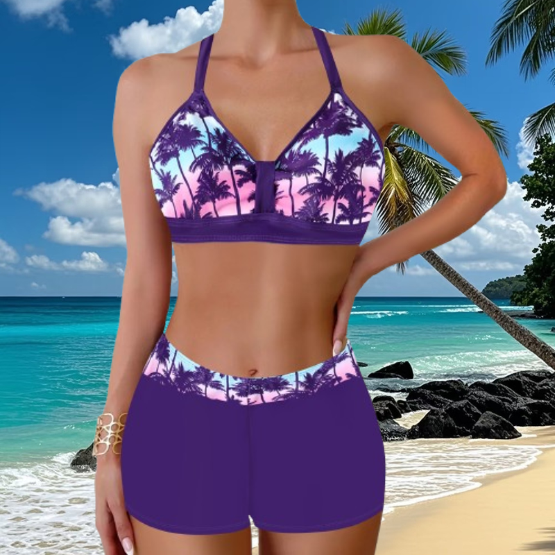 🏖️👙🌴 Súprava plaviek s potlačou, ideálna na dovolenku na pláži – rýchloschnúca, pohodlná a priedušná ✨