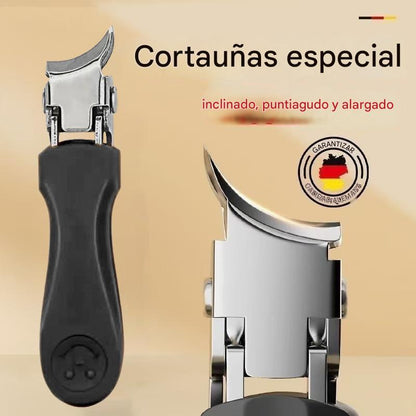 🔥Oferta 2026🔥 Cortaúñas antisalpicaduras con borde inclinado de 25° (juego de 3 piezas)