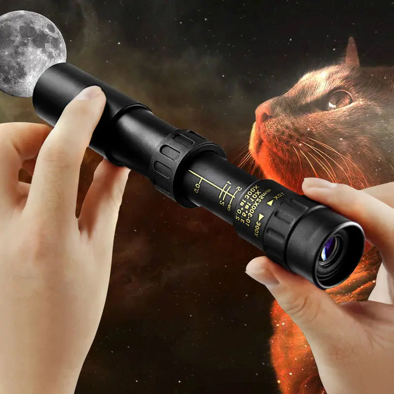 🔥【Propagačná zľava】🔥Prenosný monokulárny ďalekohľad s vysokým rozlíšením, 10 – 300x zoom