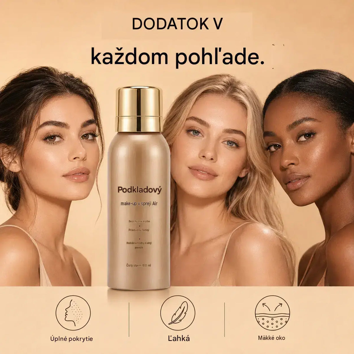 💄 Sprejový podkladový krém – Bezchybný vzhľad, silné krytie; vodeodolný a odolný voči potu. Neupcháva póry, nezlepšuje sa ani nepraská – okamžite vám dodá prirodzený lesk a dlhotrvajúcu výdrž! 💋💖